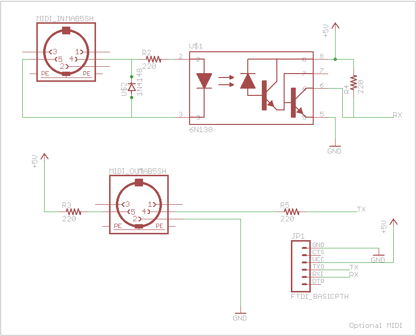 MIDI Expander Schematic